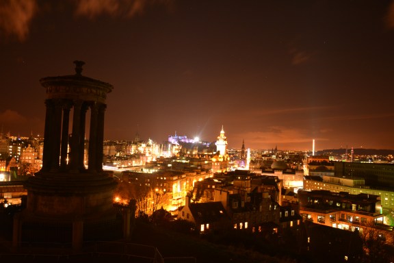 Calton Hill at New Year Eve- Night