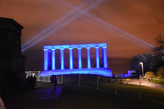 Calton Hill at New Year Eve- Night